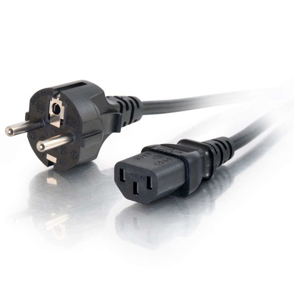 C2G 5m Power Cable Black CEE7/7 C13 coupler