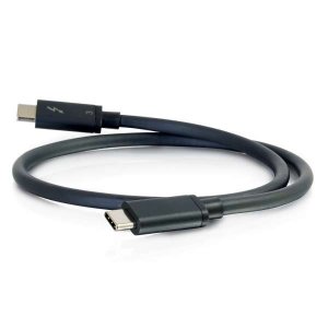 C2G 0.5m Thunderbolt 3 Cable (40Gbps) – Thunderbolt Cable – 4K support – Black