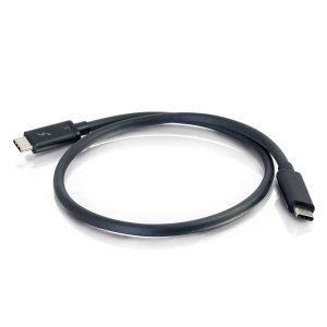 C2G 1m Thunderbolt 3 Cable (20Gbps) – Thunderbolt Cable – 4K support – Black