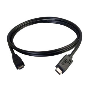 C2G 1m USB 2.0 USB Type C to USB Micro B Cable M/M - USB C Cable Black