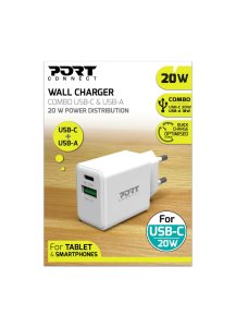 Port Designs 900069-EU mobile device charger Smartphone, Tablet White AC Fast charging Indoor