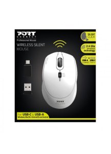 Port Designs 900714 mouse Office Ambidextrous RF Wireless + USB Type-C 1600 DPI