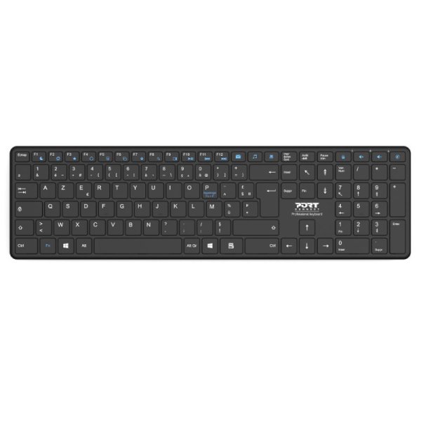 Port Designs 900903-R-UK keyboard Home Bluetooth QWERTY UK English Black