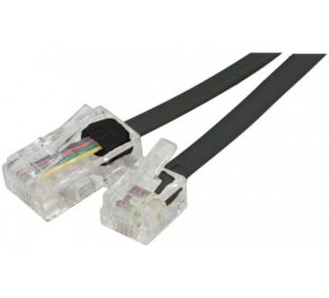 Telephone cord RJ11 to RJ45 Black- 15 m