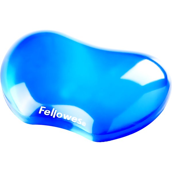 Fellowes Wrist Rest - Crystals Gel Wrist Rest with Non Slip Rubber Base - Ergonomic Mouse Mat Wrist Support, Keyboard Wrist Rest for Computer, Laptop, Home Office Use - Blue