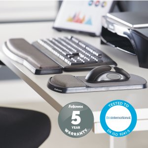 Fellowes Angle Adjustable Mouse Pad Wrist Support Premium Gel