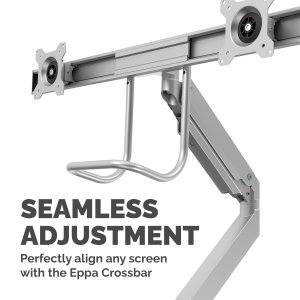 Fellowes Eppa Dual Crossbar Monitor Arm - Silver