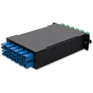 4-Bay Cassette 24-Fiber 12 Duplex CS In, 12 ALC Duplex Out, Single-mode Duplex OS2