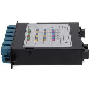 4-Bay Cassette 3x 12-Fiber MPO In, 12 LC Duplex Out, Single-mode Duplex OS2