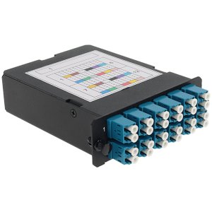 4-Bay Cassette 24-Fiber MPO In, 12 LC Duplex Out, Single-mode Duplex OS2 - MPO Type A