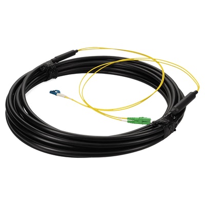 20m ALC (Male) to LC (Male) Black OS2 Duplex Fiber OFNR (Riser-Rated) Outdoor-rated Patch Cable