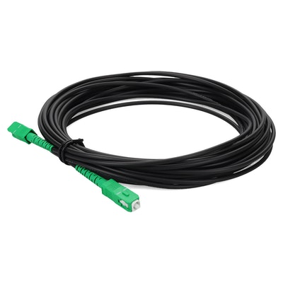 10m ASC (Male) to ASC (Male) Black OS2 Simplex Fiber OFNR (Riser-Rated) Outdoor-rated Patch Cable