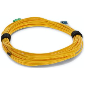 7m ASC (Male) to LC (Male) Yellow OS2 Duplex Fiber OFNR (Riser-Rated) Miniboot Patch Cable with Serialized Labels