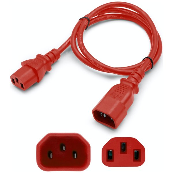 AddOn Networks ADD-C132C1414AWG7FTR power cable Red 2.13 m C13 coupler C14 coupler