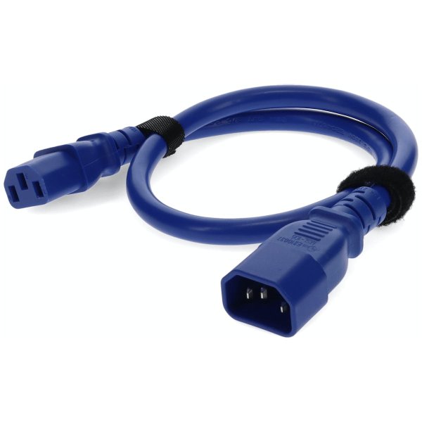 2m C13 Female to C14 Male 18AWG 100-250V at 10A Blue Power Cable