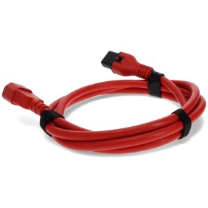 AddOn Networks 6ft C13 Female to C14 Male 14AWG 100-250V at 10A Red Power Adapter