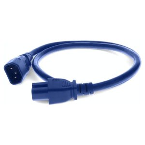 8ft C14 Male to C15 Female 14AWG 100-250V Blue Power Cable