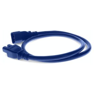 8ft C14 Male to C15 Female 14AWG 100-250V Blue Power Cable