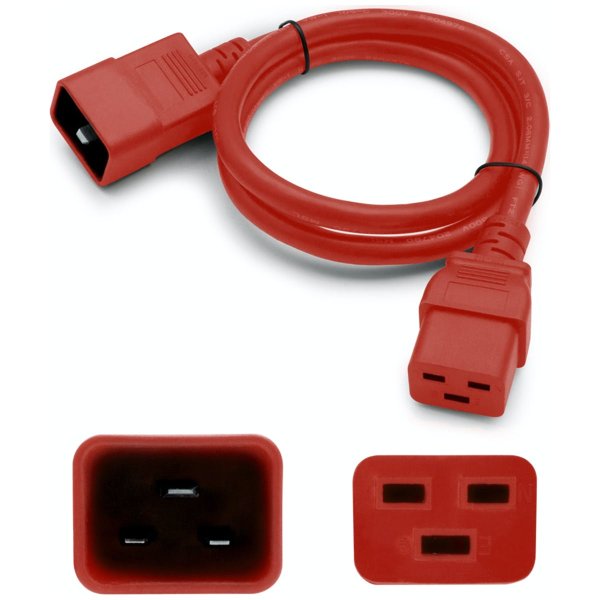 AddOn Networks ADDC192C2014AWG7FTRD Red 2.1 m C19 coupler C20 coupler