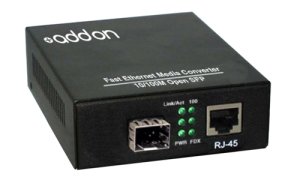 AddOn Networks 100BTX-SFP network media converter 100 Mbit/s Black