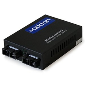 AddOn Networks ADD-GMC-MMSM-4SC network media converter 1000 Mbit/s 1310 nm Multi-mode, Single-mode Black