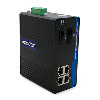 AddOn Networks ADD-IFMC-BXU-2SC4 network media converter 100 Mbit/s 1550 nm Single-mode Black