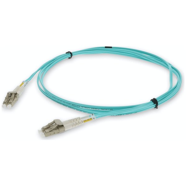 0.5m LC (Male) to LC (Male) Aqua OM3 Duplex Fiber OFNR (Riser-Rated) Patch Cable