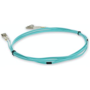 0.5m LC (Male) to LC (Male) Aqua OM3 Duplex Fiber OFNR (Riser-Rated) Patch Cable