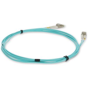 0.5m LC (Male) to LC (Male) Aqua OM3 Duplex Fiber OFNR (Riser-Rated) Patch Cable