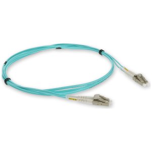 0.5m LC (Male) to LC (Male) Aqua OM3 Duplex Fiber OFNR (Riser-Rated) Patch Cable