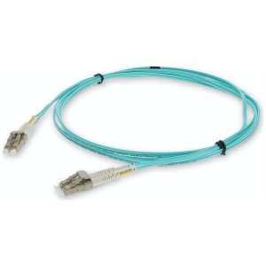 0.5m LC (Male) to LC (Male) Aqua OM4 Duplex Fiber TAA Compliant OFNR (Riser-Rated) Patch Cable