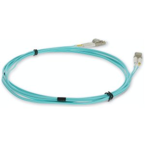 0.5m LC (Male) to LC (Male) Aqua OM4 Duplex Fiber TAA Compliant OFNR (Riser-Rated) Patch Cable