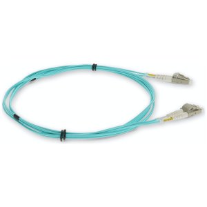 0.5m LC (Male) to LC (Male) Aqua OM4 Duplex Fiber TAA Compliant OFNR (Riser-Rated) Patch Cable