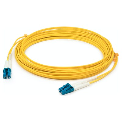 10m LC (Male) to LC (Male) Yellow OS2 Duplex Fiber OFNP (Plenum-Rated) TAA Compliant Fiber Patch Cable