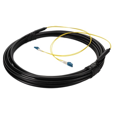 10m LC (Male) to LC (Male) Black OS2 Duplex Fiber OFNR (Riser-Rated) Outdoor-rated Patch Cable