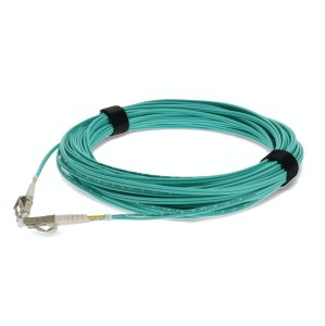 15m LC (Male) to LC (Male) Straight Aqua OM3 Duplex LSZH Fiber Patch Cable