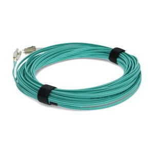 15m LC (Male) to LC (Male) Straight Aqua OM3 Duplex LSZH Fiber Patch Cable