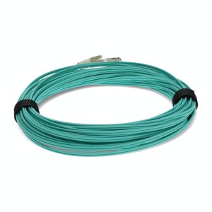 15m LC (Male) to LC (Male) Straight Aqua OM3 Duplex LSZH Fiber Patch Cable