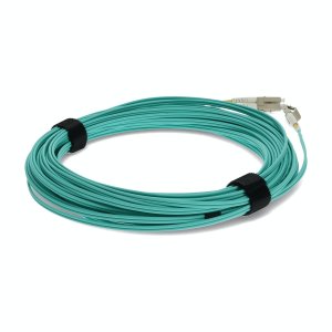 15m LC (Male) to LC (Male) Straight Aqua OM3 Duplex LSZH Fiber Patch Cable