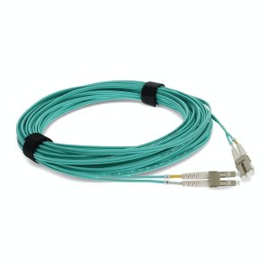 15m LC (Male) to LC (Male) Straight Aqua OM3 Duplex LSZH Fiber Patch Cable