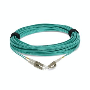 15m LC (Male) to LC (Male) Straight Aqua OM3 Duplex LSZH Fiber Patch Cable