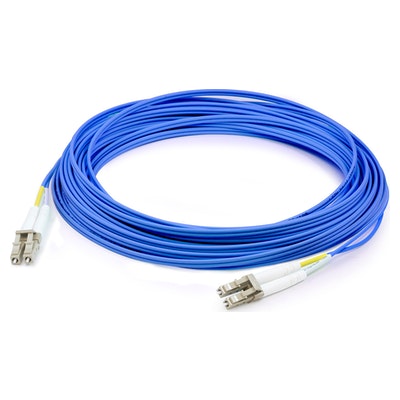 1m LC (Male) to LC (Male) Blue OM4 Duplex Fiber TAA Compliant OFNR (Riser-Rated) Patch Cable