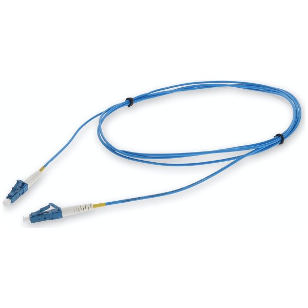 20ft LC (Male) to LC (Male) Blue OS2 Simplex Fiber OFNR (Riser-Rated) Patch Cable