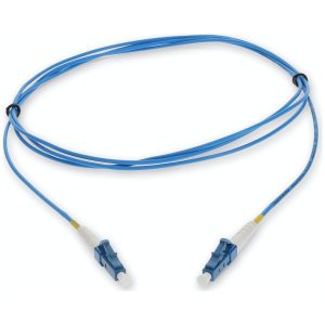 20ft LC (Male) to LC (Male) Blue OS2 Simplex Fiber OFNR (Riser-Rated) Patch Cable