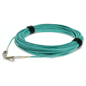 25m LC (Male) to LC (Male) Aqua OM4 Duplex Fiber OFNR (Riser-Rated) TAA Compliant Patch Cable