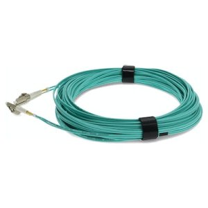 25m LC (Male) to LC (Male) Aqua OM4 Duplex Fiber OFNR (Riser-Rated) TAA Compliant Patch Cable