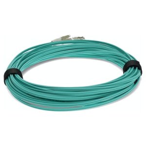 25m LC (Male) to LC (Male) Aqua OM4 Duplex Fiber OFNR (Riser-Rated) TAA Compliant Patch Cable