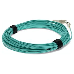 25m LC (Male) to LC (Male) Aqua OM4 Duplex Fiber OFNR (Riser-Rated) TAA Compliant Patch Cable