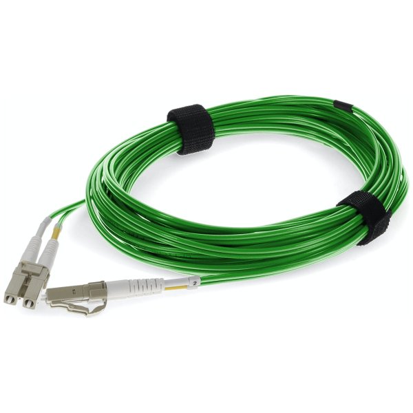 2m LC (Male) to LC (Male) Green OM4 Duplex Fiber OFNR (Riser-Rated) TAA Compliant Fiber Patch Cable