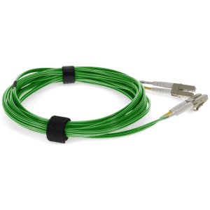 2m LC (Male) to LC (Male) Green OM4 Duplex Fiber OFNR (Riser-Rated) TAA Compliant Fiber Patch Cable